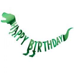 Banner Happy Birthday Dinossauro