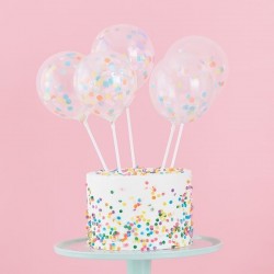 Cake Topper Mini Baloes Confetis