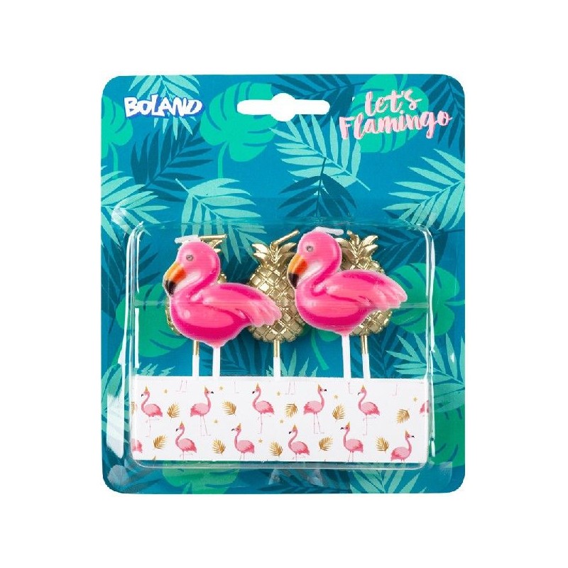 5 Velas Ananases e Flamingos