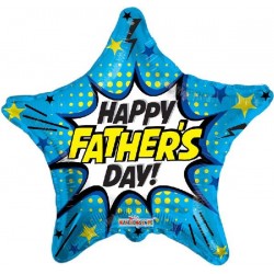 Balão Foil Estrela Happy Fathers Day