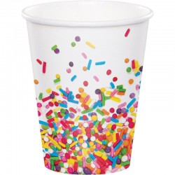 8 Copos Sprinkles Multicoloridos