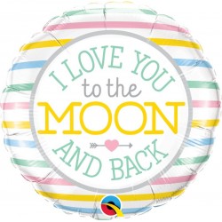 Balão Foil I LOVE YOU TO THE MOON 45 cms