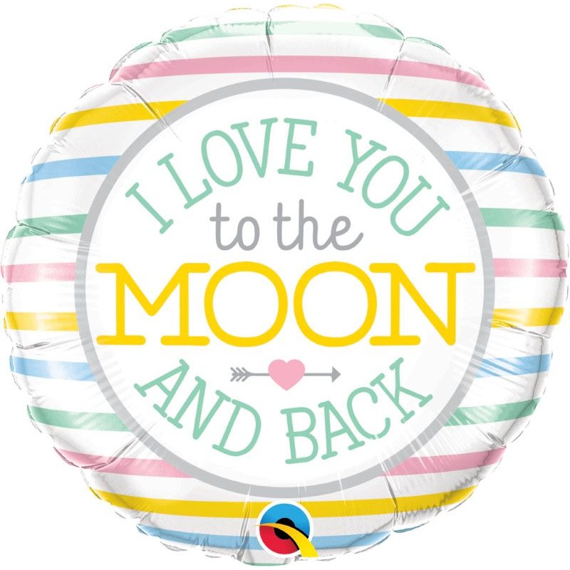 Balão Foil I LOVE YOU TO THE MOON 45 cms