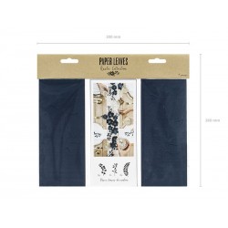 Kit com Folhas de decoração Navy Blue