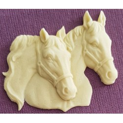 Molde Silicone Par de Cavalos