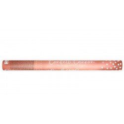 Canhão de Confetis Corações Rose Gold 60cms