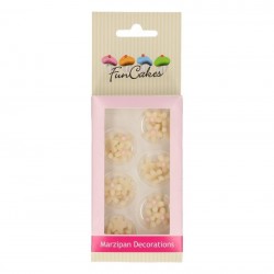 Decorações Marzipan  Flores Crisântemo Branco / Rosa Claro