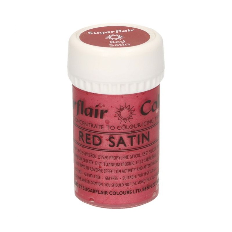 Corante em Pasta Red Satin Sugarflair -25 grs