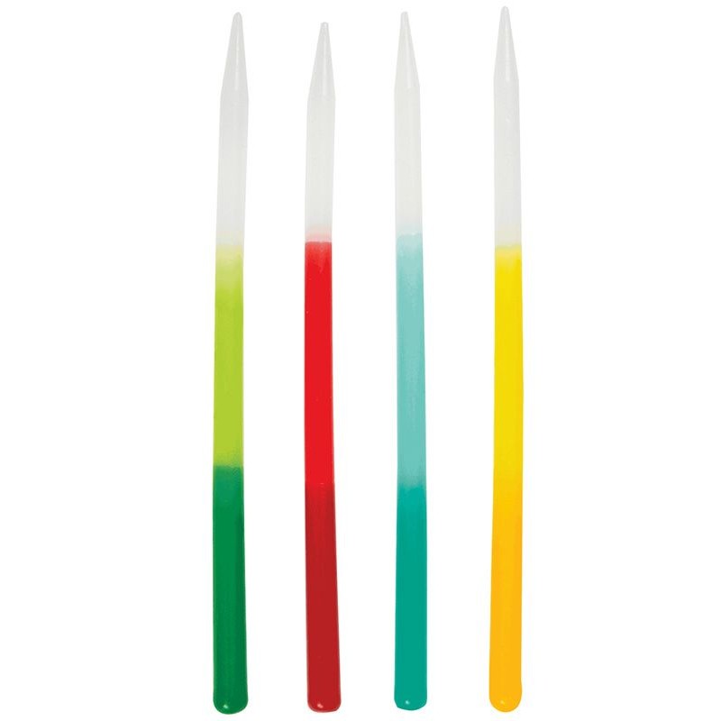 12 Velas Multicoloridas Ombre 12 Cms