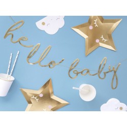 Banner Dourado Hello Baby 18x70cm