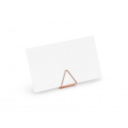 10 Suportes Triangulares Marcadores Mesa Rose Gold