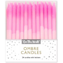 24 Velas Rosa Ombre