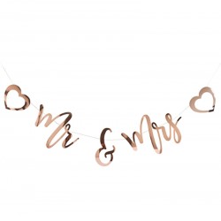 Banner Rose Gold MR & MRS