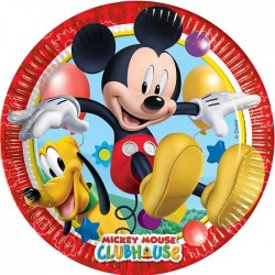 8 Pratos Mickey 20 cms