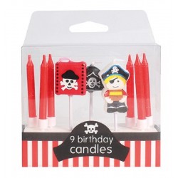 Conjunto 9 Velas Piratas