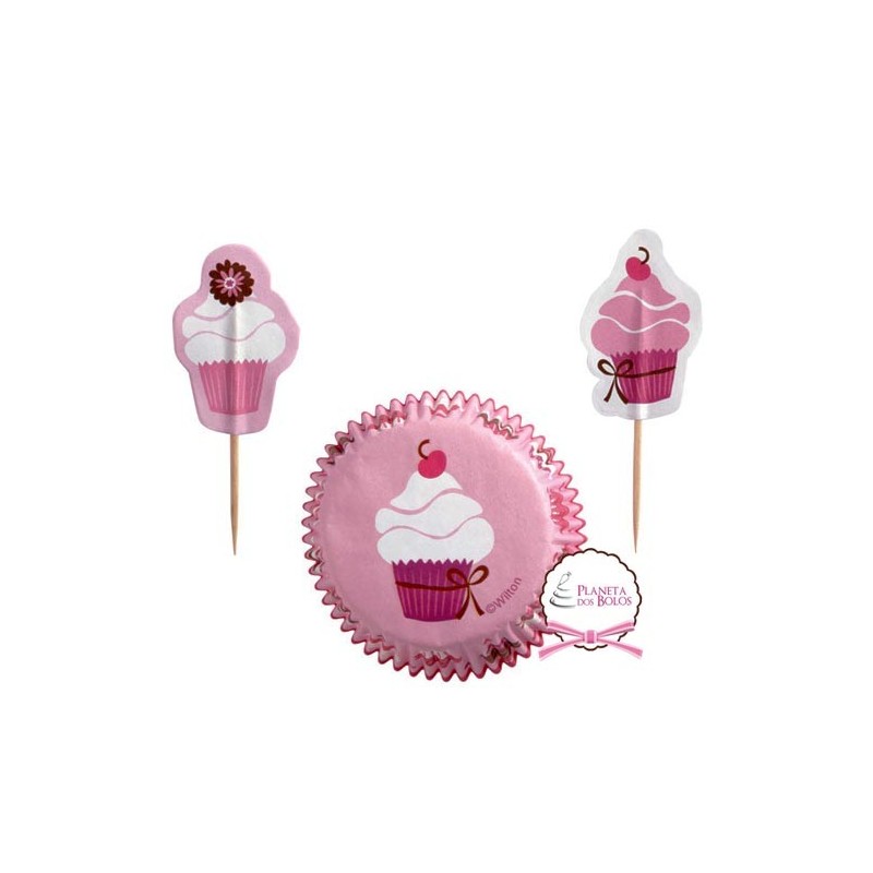 Pack 24 Taças / Invólucro Wilton Festa Cupcake