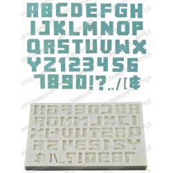 Molde Silicone Alfabeto Pixel