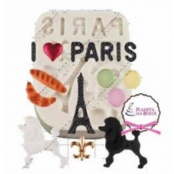 Molde de Silicone I Love Paris