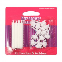 Pack 12 Velas Brancas 5,5 cms