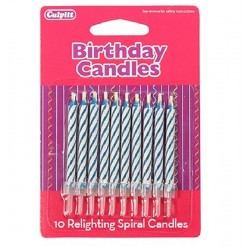 10 Velas Espiral 5 cms...