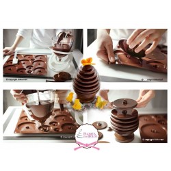 Forma Silicone Ovo Silicomart para Bolacha ou Chocolate