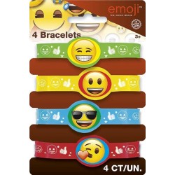 Conjunto 4 Pulseiras Emojis