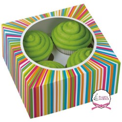 Pack de 3 Caixas de Cupcakes Roda de Cores Wilton