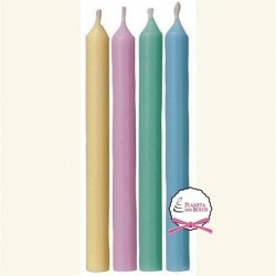 Pack 24 velas cores suaves Wilton 