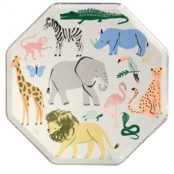 8 Pratos Grande Safari 26 cms