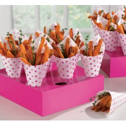 40 Cones com Suporte Rosa