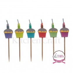 Pack 6 Velas tema Cup Cakes