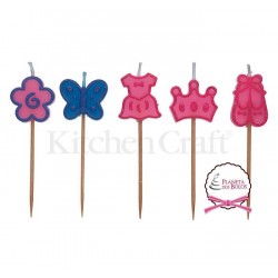 Pack 5 Velas tema Fadas e Princesas