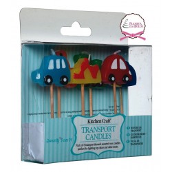 Pack 6 Velas tema Transportes