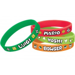 Conj. 6 Pulseiras Super Mario