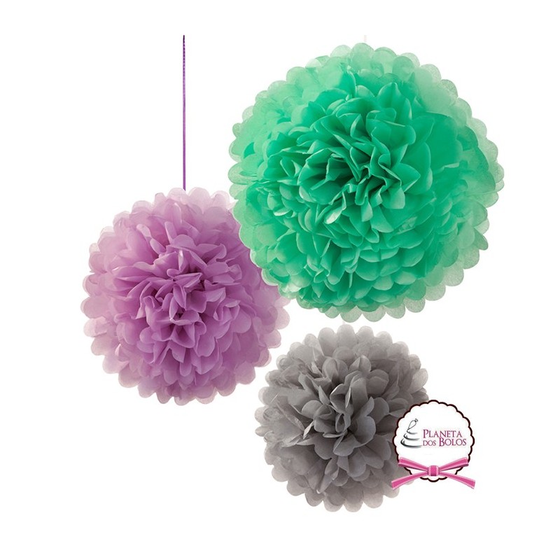 Conjunto 3 Pom-pons Mix 