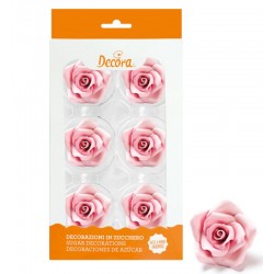 6 Rosas Comestíveis Rosa