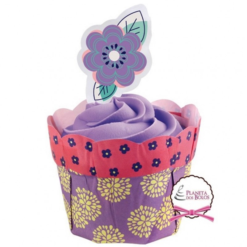 Kit para Cup Cake Flor de Margarida Wilton