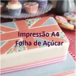 Impressão A4 Folha de Açúcar