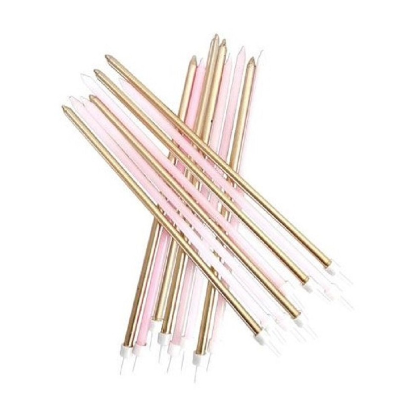 Velas Altas Dourado e Rosa