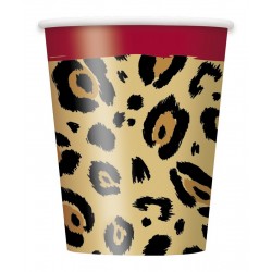 8 Copos Leopardo 270 ml