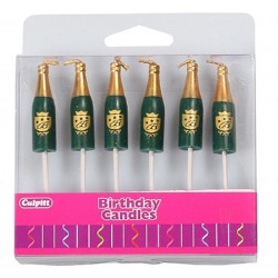 6 Velas Champanhe 4 cms