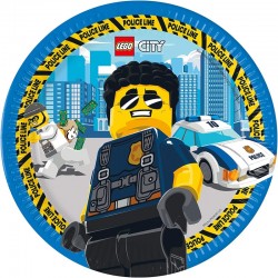 8 Pratos Lego City 23cms