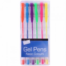 Pack. de 6 Canetas Neon Gel