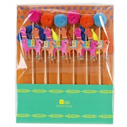 Pack 12 Boho Pom Pom Picks...