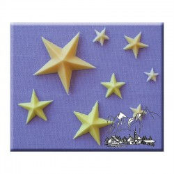 Molde Silicone Estrelas Alphabeth Moulds 