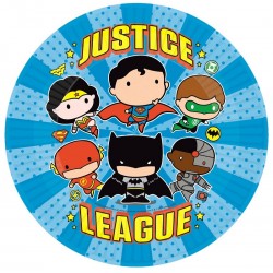 Conjunto 8 Pratos Liga Justiça