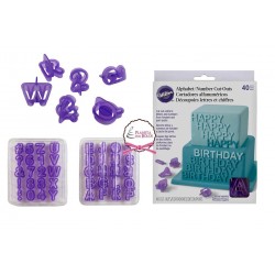 Set de 40 Letras e Números Wilton 