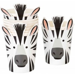 8 Copos Zebra