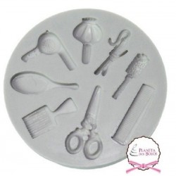 Molde Silicone Cabeleireiro