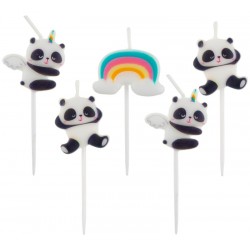 Conj. 5 Velas Panda